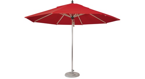 Inlet 3.5m Round Polished Aluminium Outdoor Umbrella 